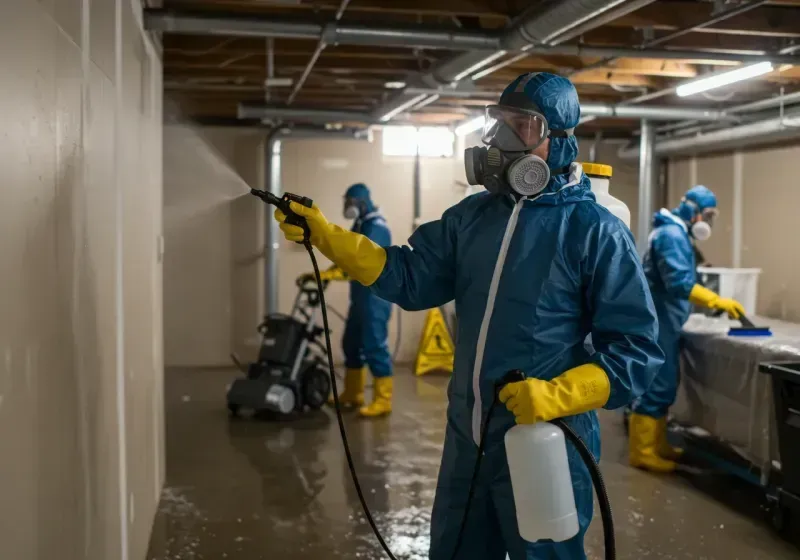 Basement Sanitization and Antimicrobial Treatment process in Irvington, KY