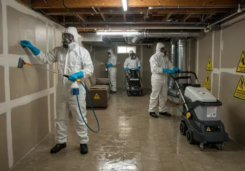 Basement Moisture Removal and Structural Drying process in Irvington, KY